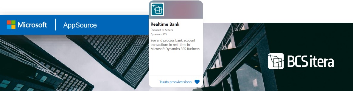 Reaalaja pank Dynamics 365 Business Centralile