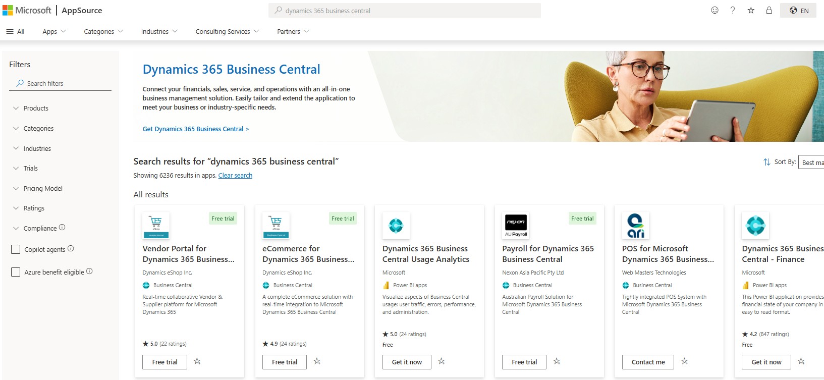 Rohkem äppe Microsoft AppSourcest