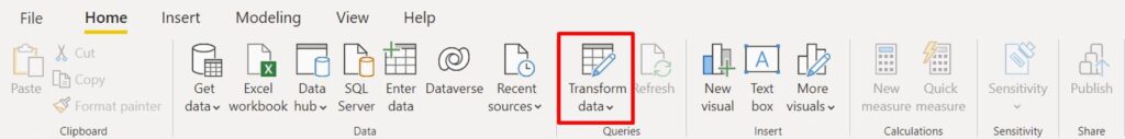 Transform data