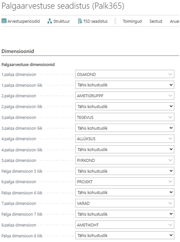 8 dimensiooni palgas