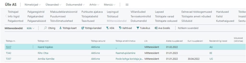 Mitteresidentide loend
