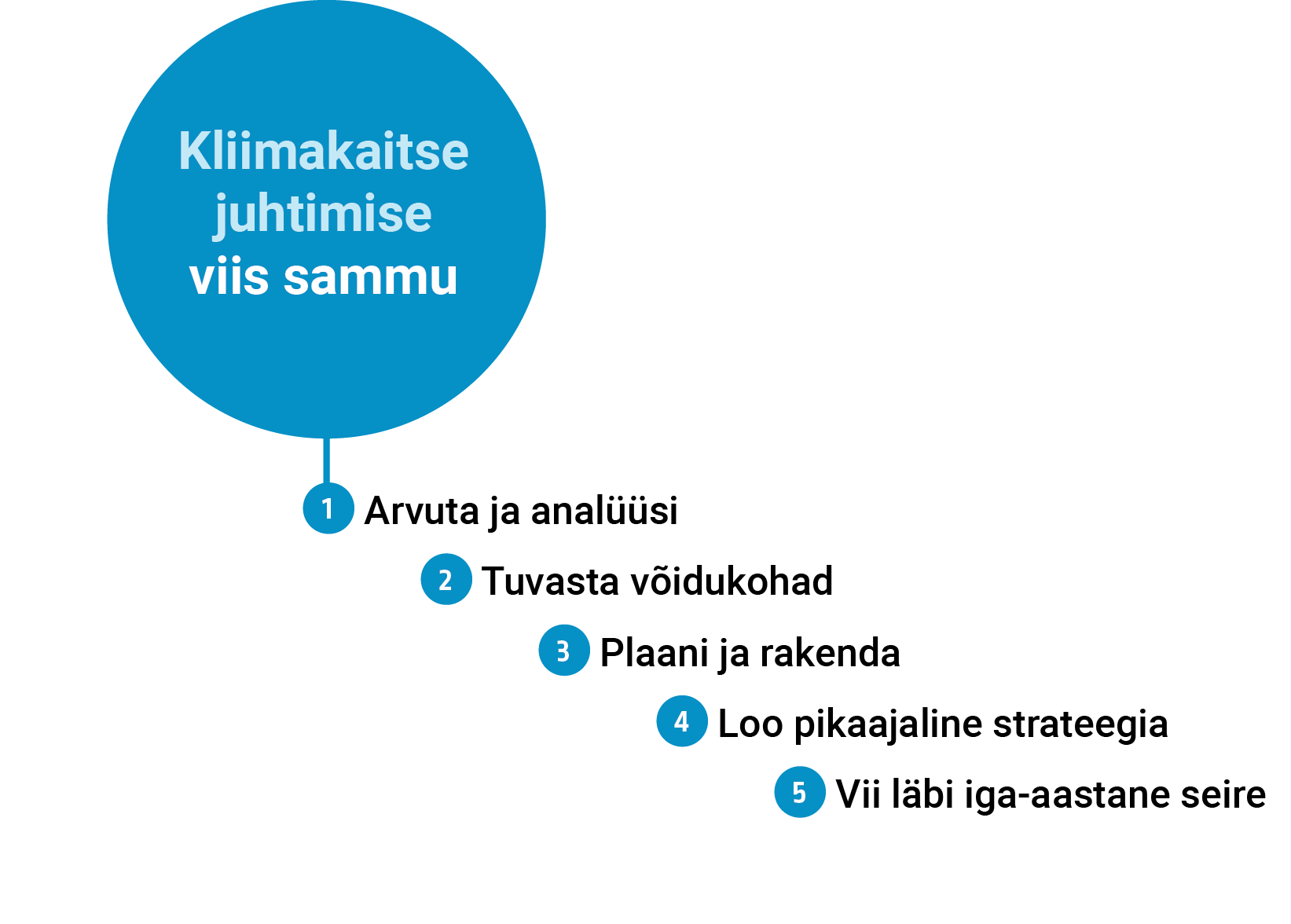 Kliimakaitse juhtimise viis sammu